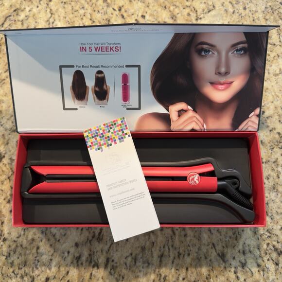 ROYALE-PLATINUM Genius Flat Iron RED SCARLET - New In Box - Picture 2 of 10